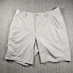 Under Armour UA Fish Pro 2.0 Cargo Short Men's 36 Khaki Tan UPF 50 EUC